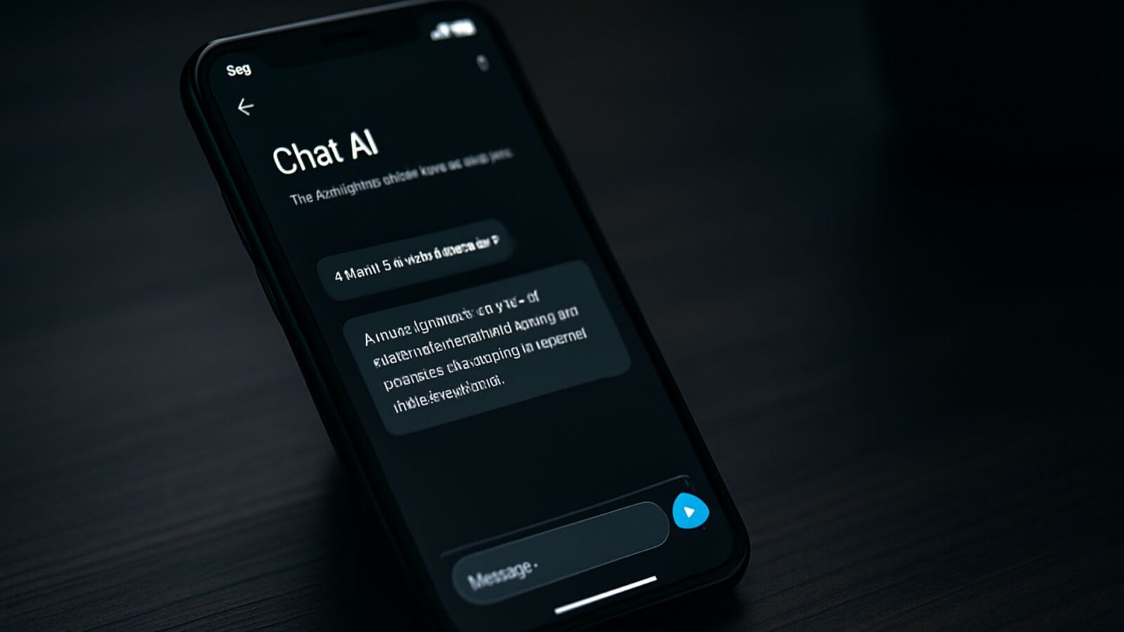 Celular com o chatgpt aberto